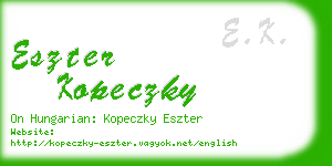 eszter kopeczky business card
